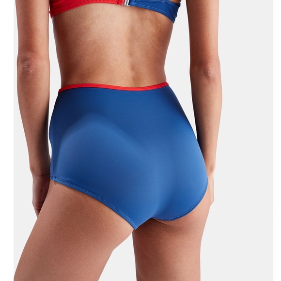 Solid & Striped Brigitte High Rise Bikini Bottom Blue XS - Picture 1 of 8